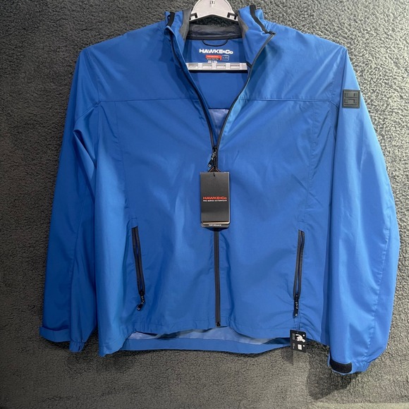 Hawke & Co. Performance Jacket Rain Wind Resistant Full Zip‎ Blue Size XL - Picture 1 of 13